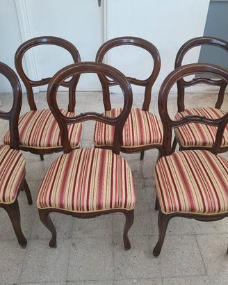 set sedie da salotto  stile Rococò