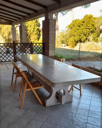 Tavolo in granito rosa 12 posti