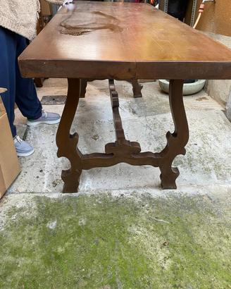 2 tavoli fratino in legno massello di noce