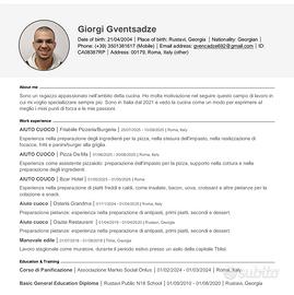 Aiuto Cuoco a Roma - Disponibilità immedia