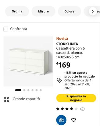Cassettiera / comò ikea