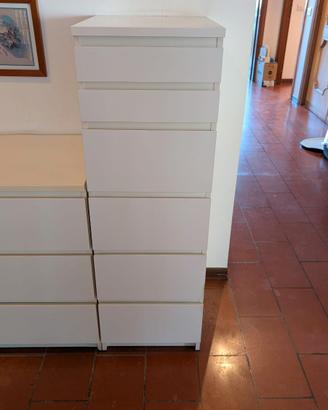 Cassettiera alta e stretta 6 cassetti IKEA MALM Bi