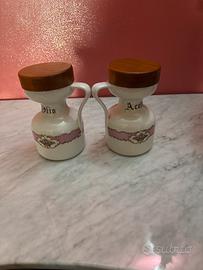 set vintage olio e aceto in ceramica