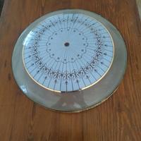 Lampadario in vetro azzurro anni 60
