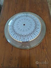 Lampadario in vetro azzurro anni 60