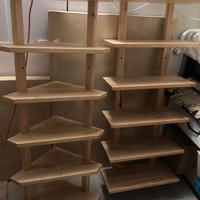 2 scaffali mensole ikea varde legno massiccio