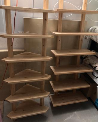 2 scaffali mensole ikea varde legno massiccio