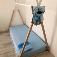 lettino  90 x 200 e rete doghe originale in faggio