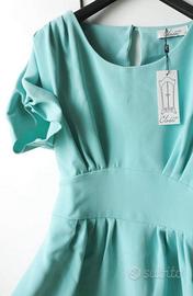 Closet Aqua Pleated Gathered Tunic tg.14UK/46-48It