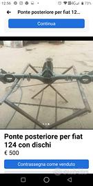 ponte posteriore con dischi per fiat 124