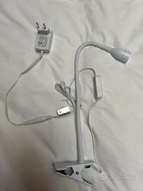 Lampada LED pieghevole con pinza