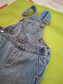 salopette jeans chiaro bambino 