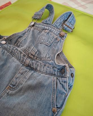 salopette jeans chiaro bambino 
