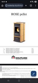 Stufa a pellet Edilkamin modello Rose comprese tub