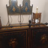 Letto dipinto a mano stile retrò