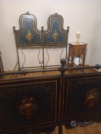 Letto dipinto a mano stile retrò