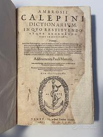Libro antico, Ambrogio Calepio, 1565 (MDLXV)