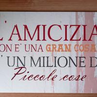 Quadro Frase Amicizia