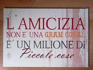Quadro Frase Amicizia