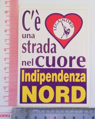 Adesivo Lega Lombarda Lega Nord: Indipendenza Nord