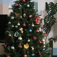 Albero di Natale 2,5 m con fibre ottiche – luci