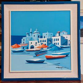 Dipinto olio su tela di Vincenzo Pugliese. 