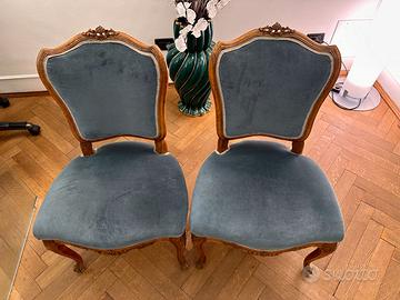 Coppia Sedie Stile Luigi XV