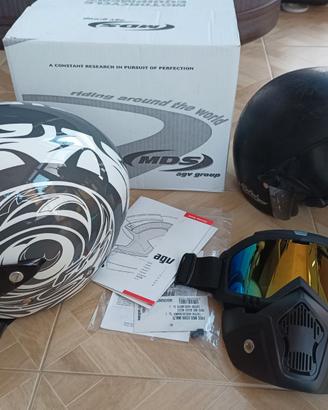 Casco mds by AGV tattoo White/grey taglia L