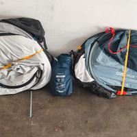 tenda da campeggio con materasso singolo gonfiabil