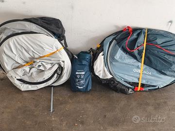 tenda da campeggio con materasso singolo gonfiabil