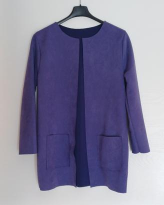 spolverino scamosciato viola