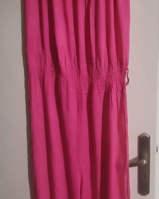 tuta donna corpetto e vita arricciati.  cotone 