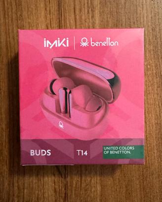 Auricolari Pink Vibe Imiki x Benetton Rosa-NUOVE