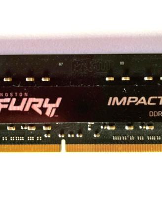 RAM 8Gb Fury Impact Kingston 2666 mhz zero errori