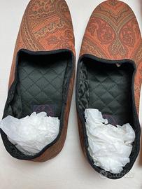 Etro originale pantofole da uomo in tessuto con sa