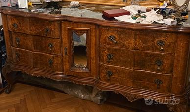 Credenza Antica in Radica di Noce - Stile Barocco