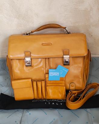 borsa da lavoro Piquadro in pelle 