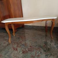 Tavolino in legno e marmo