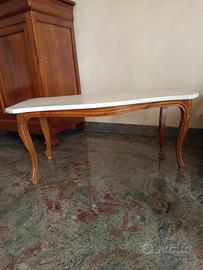 Tavolino in legno e marmo