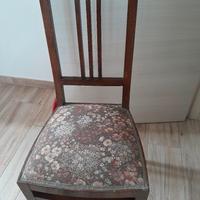 sedia  un po' lavorata, usata