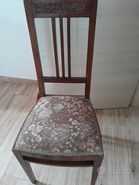 sedia  un po' lavorata, usata