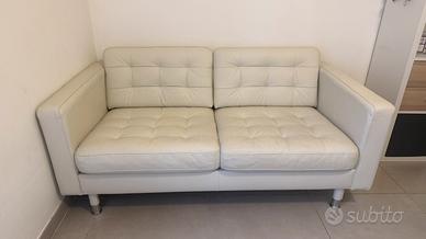 Divano 2 posti IKEA Landskrona pelle bianco
