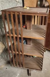 Libreria girevole in legno massello