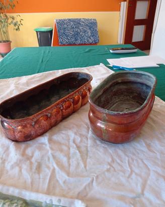 portavasetti in rame da collezione 