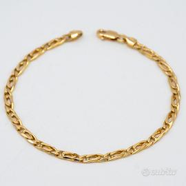 Bracciale pieno in oro giallo 18 kt D.750