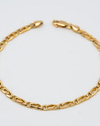 Bracciale pieno in oro giallo 18 kt D.750