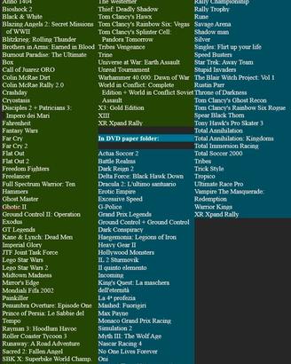 Ampia collezione di giochi per PC