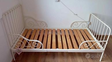 2 letti singoli ikea in ferro