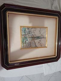Quadro vintage LIVIART in lamina di Argento 925