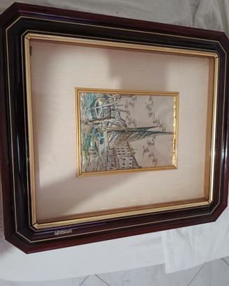 Quadro vintage LIVIART in lamina di Argento 925